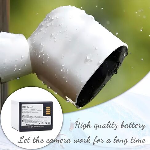 2-Pack A-2 Battery Compatible for Arlo Go VMA4410 VMA4400C VMA4410-10000S VML4030 VML4430, for Arlo Go 4030 HD Security Camera Night Vision Upgrade Capacity 7.2V 3660mah/26.35Wh (Not Same with A-1) in Saudi Arabia