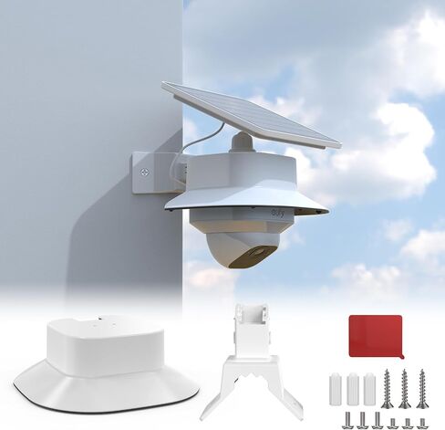 Corner Mount Bracket +Rain Shade Cover Compatible with eufy Security SoloCam E30 Solar Camera/eufy Security 4G LTE Cam S330 Camera,for Eufy Security Cameras Mounting Accessories (1pack,White) in Saudi Arabia