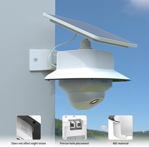 Corner Mount Bracket +Rain Shade Cover Compatible with eufy Security SoloCam E30 Solar Camera/eufy Security 4G LTE Cam S330 Camera,for Eufy Security Cameras Mounting Accessories (1pack,White) in Saudi Arabia