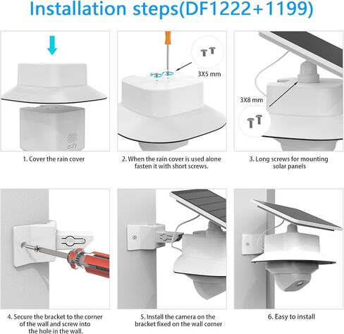Corner Mount Bracket +Rain Shade Cover Compatible with eufy Security SoloCam E30 Solar Camera/eufy Security 4G LTE Cam S330 Camera,for Eufy Security Cameras Mounting Accessories (1pack,White) in Saudi Arabia