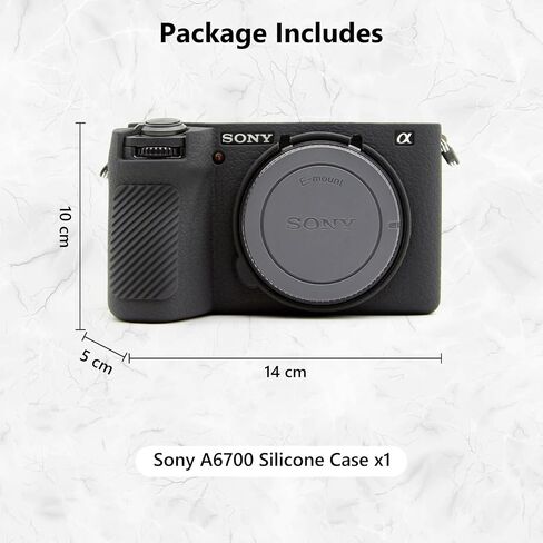 حالة Muziri Kinokoo لـ Sony A6700 ، حالة حماية من السطح الناعم المتجمد من أجل Sony A6700/ Alpah 6700 Digital Camera - Case A6700 Coffee - Coffee - Coffee in Saudi Arabia