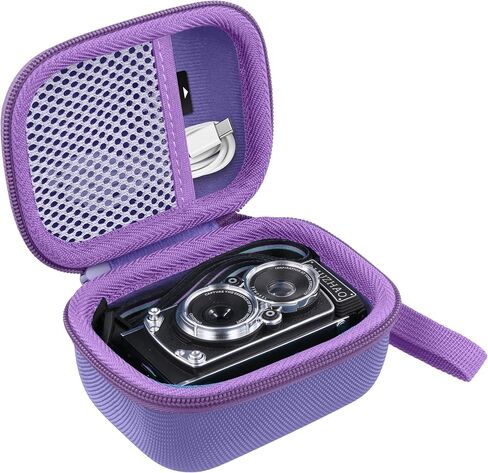 Camera Case for CHUZHAO Vintage Mini Digital Camera,Compatible with Portable TLR Style Retro Compact Small Pocket Autofocus Camera(Purple Case) in Kuwait