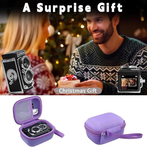 Camera Case for CHUZHAO Vintage Mini Digital Camera,Compatible with Portable TLR Style Retro Compact Small Pocket Autofocus Camera(Purple Case) in Kuwait