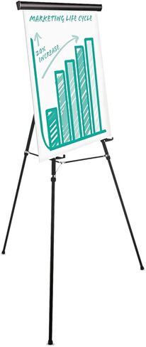Universal 43034 عرض تقديمي ثقيل Easel ، ارتفاع 69 بوصة الحد الأقصى ، المعدن ، الأسود in Saudi Arabia