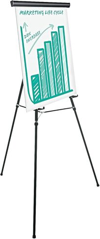 Universal 43034 عرض تقديمي ثقيل Easel ، ارتفاع 69 بوصة الحد الأقصى ، المعدن ، الأسود in Saudi Arabia