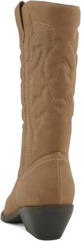 Soda Rider ~ Women Mid-Calf Western Cowboy Boots with Pointed Toe & Side Zipper in Kuwait