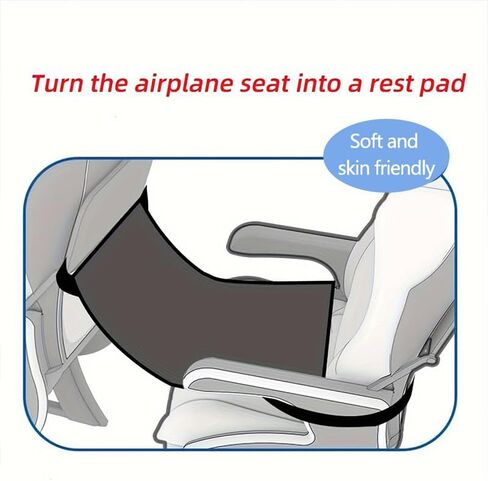 سرير طائرة من Pandaear Toddler ، سرير سفر سفر موسع لمقعد الطائرات ، أساسيات سفر صغار محمولة للرحلات ، مسند القدمين سهل التنظيف وقابل للنفخ ، الأزرق in Saudi Arabia