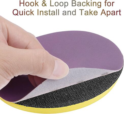 10Pcs 5-Inch Purple Sanding Discs 2000 Grits Hook and Loop Professional Aluminum Oxide Sand Paper Wet Dry Polish for Wood Metal Paint Finishing in Saudi Arabia