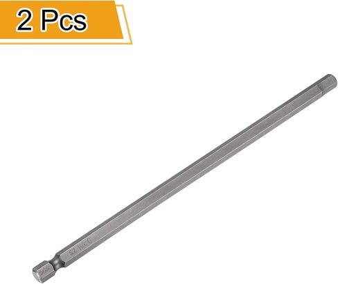 HARFINGTON 2pcs H6.0 Hex Head Drill Bit Wrench 6mm Metric Flat Tip 1/4" Hex Shank 300mm (12") Long Magnetic Hexagonal Screw Driver Socket Industrial Screwdriver Power Bits in Saudi Arabia