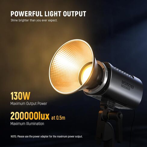 Neewer MS150B 130W BI COLOL LED ضوء الفيديو مع CRS6 Softbox Diffusion Dome ، Mini Cob Plantable Photography Lighting مع التحكم في التطبيق ، إضاءة الإخراج المستمر Bowens Mount in Saudi Arabia