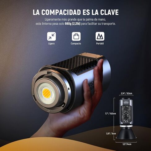 Neewer MS150B 130W BI COLOL LED ضوء الفيديو مع CRS6 Softbox Diffusion Dome ، Mini Cob Plantable Photography Lighting مع التحكم في التطبيق ، إضاءة الإخراج المستمر Bowens Mount in Saudi Arabia
