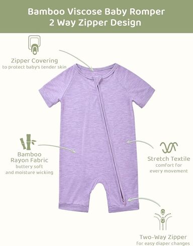 Bamboo Viscose Baby Romper 2 Way Stipper Short Sleeve Bodysuit Soft Loving Baby Baby Toddler One Point in Saudi Arabia