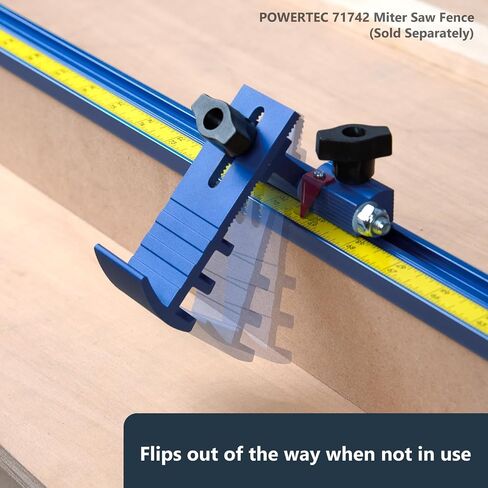 توقف Powertec القابل للتعديل مع الوجه المتأرجح مع 5/16 "-18 T-bolt لأسوار T-Track الشاملة-يناسب 2-1/4" إلى 3-1/2 "الأسوار العالية ، مثالية لباشير ميتري ، طاولات جهاز التوجيه ، أسوار منشار الفرقة ، والمزيد (72123) in Saudi Arabia