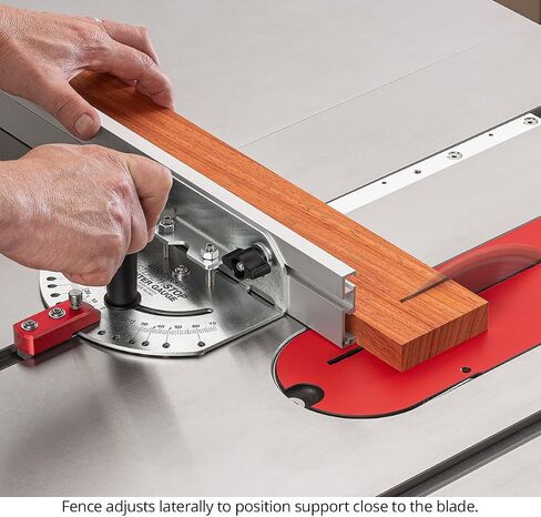 Woodpeckers StealthStop Miter Gauge, Universal Table Saw Miter Gauge with Extendable Fence, Micro-Adjust Stop, Patented Miter Bar Leaf Springs in Saudi Arabia