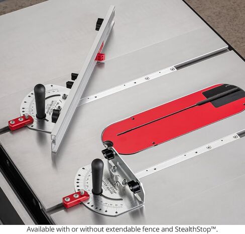 Woodpeckers StealthStop Miter Gauge, Universal Table Saw Miter Gauge with Extendable Fence, Micro-Adjust Stop, Patented Miter Bar Leaf Springs in Saudi Arabia