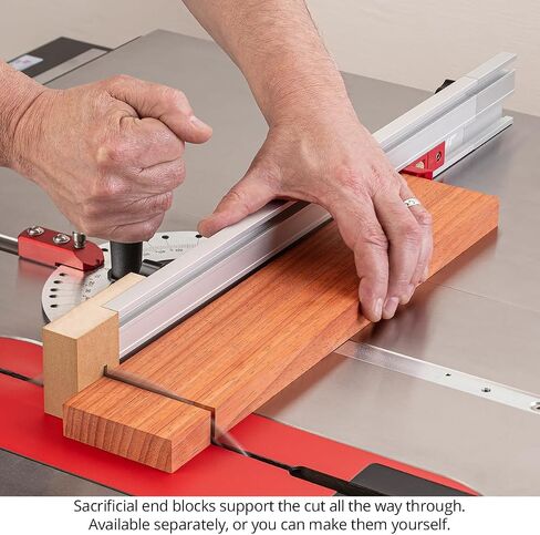 Woodpeckers StealthStop Miter Gauge, Universal Table Saw Miter Gauge with Extendable Fence, Micro-Adjust Stop, Patented Miter Bar Leaf Springs in Saudi Arabia