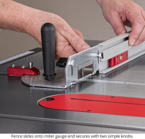 Woodpeckers StealthStop Miter Gauge, Universal Table Saw Miter Gauge with Extendable Fence, Micro-Adjust Stop, Patented Miter Bar Leaf Springs in Saudi Arabia