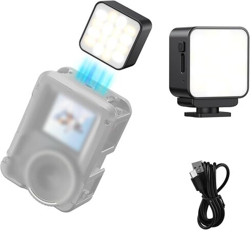 مصباح فيديو LED المغناطيسي ، 3W لوحة كاميرا LED محمولة 3000-6000K التصوير الفوتوغرافي دعم الإضاءة دعم نوع الجذب المغناطيسي نوع C in Kuwait