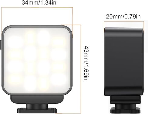 مصباح فيديو LED المغناطيسي ، 3W لوحة كاميرا LED محمولة 3000-6000K التصوير الفوتوغرافي دعم الإضاءة دعم نوع الجذب المغناطيسي نوع C in Kuwait