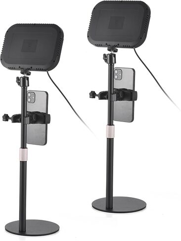 ZJchao Desktop LED Video Light Panel 12W Soft Light Adjustable Stand Phone Holder USB Powered (2-Pack) in Kuwait