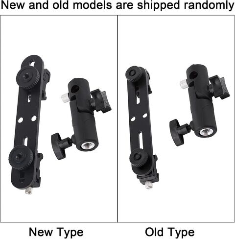 Dual Hot Shoe Bracket, Camera Flash Brackets, Flash Umbrella Holder, Suitable for Most Flash Units in Saudi Arabia
