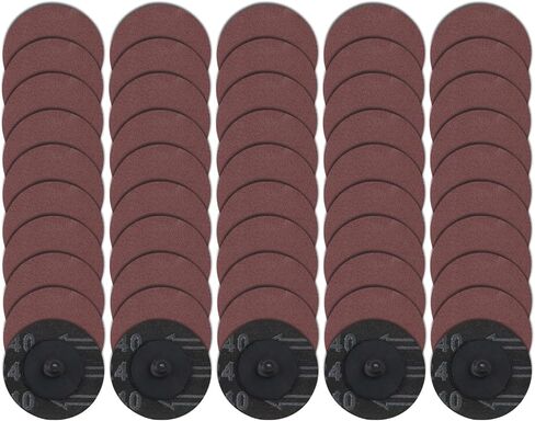 Roll Lock Quick Change Discs 50 Pcs 2 Inches Sanding Discs Aluminum Oxide Sandpaper Die Grinder Sanding Surface Prep Strip Burr Polish Finish Rust Paint Removal, 240 Grit in Saudi Arabia