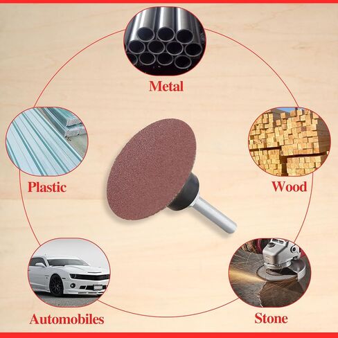 Roll Lock Quick Change Discs 50 Pcs 2 Inches Sanding Discs Aluminum Oxide Sandpaper Die Grinder Sanding Surface Prep Strip Burr Polish Finish Rust Paint Removal, 240 Grit in Saudi Arabia