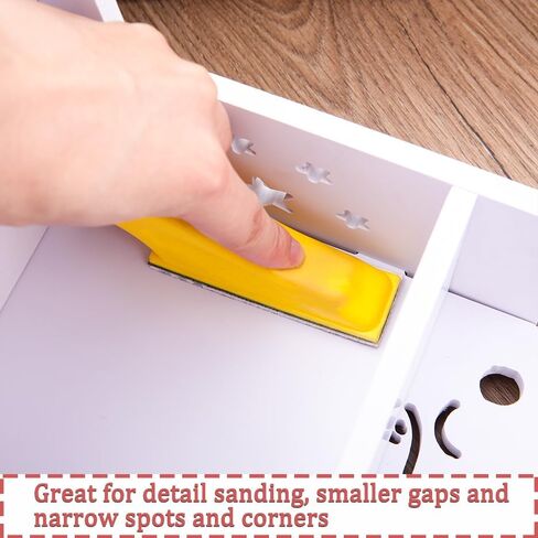100pcs Micro Sander Kit Detail Sander Micro Finishing Paper Hook & Loop Aluminum Oxide Sandpaper 80 Grit 3.5x1.2 Inch in Saudi Arabia
