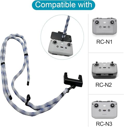 جهاز التحكم عن بُعد Lanyard لـ DJI Neo Air 3 3S Mini 2 3 4 Pro Mavic 3 Drone Crossbody Strap متوافق مع DJI RC-N1 N2 N3 Controller in Kuwait