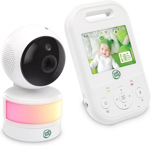 LEAPFROG LF2513 Baby Monitor ، شاشة IPS LCD 2.8 بوصة ، طاولة عموم ، نطاق 1000 قدم ، رؤية ليلية ، تهوية مهدئة ، ضوء ليلي ، صوت ثنائي الاتجاه ، مستشعر درجة الحرارة ، ناقل حركة آمن لا wifi in Kuwait