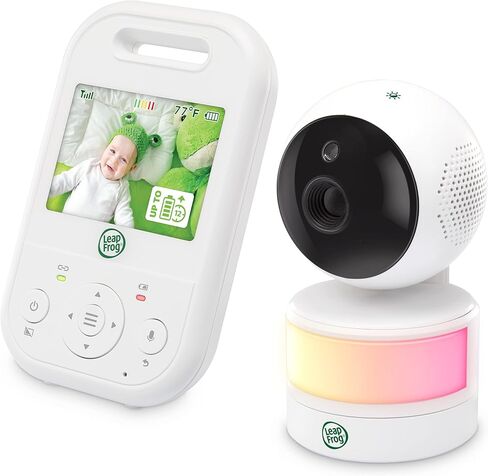 LEAPFROG LF2513 Baby Monitor ، شاشة IPS LCD 2.8 بوصة ، طاولة عموم ، نطاق 1000 قدم ، رؤية ليلية ، تهوية مهدئة ، ضوء ليلي ، صوت ثنائي الاتجاه ، مستشعر درجة الحرارة ، ناقل حركة آمن لا wifi in Kuwait