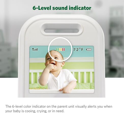 LEAPFROG LF2513 Baby Monitor ، شاشة IPS LCD 2.8 بوصة ، طاولة عموم ، نطاق 1000 قدم ، رؤية ليلية ، تهوية مهدئة ، ضوء ليلي ، صوت ثنائي الاتجاه ، مستشعر درجة الحرارة ، ناقل حركة آمن لا wifi in Kuwait