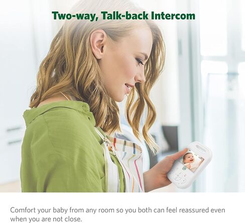 LEAPFROG LF2513 Baby Monitor ، شاشة IPS LCD 2.8 بوصة ، طاولة عموم ، نطاق 1000 قدم ، رؤية ليلية ، تهوية مهدئة ، ضوء ليلي ، صوت ثنائي الاتجاه ، مستشعر درجة الحرارة ، ناقل حركة آمن لا wifi in Kuwait
