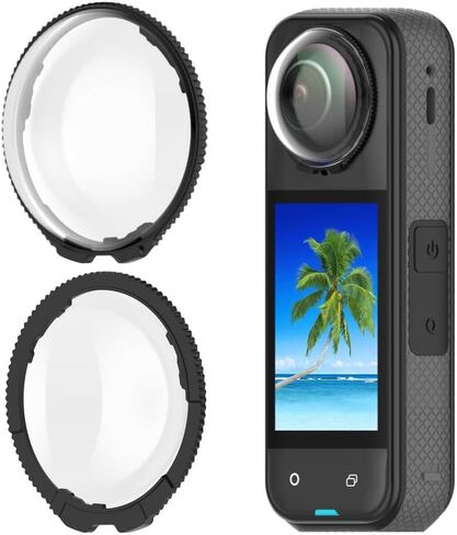 غلاف واقٍ من العدسات/العدسة الواقية لـ Insta360 x5 ، إرسال عالي ، سهلة التثبيت ، مقاومة للخدش المضادة للخدش (مادة الوردي PC) in Kuwait