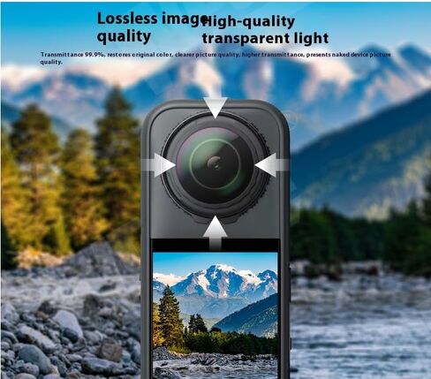 غلاف واقٍ من العدسات/العدسة الواقية لـ Insta360 x5 ، إرسال عالي ، سهلة التثبيت ، مقاومة للخدش المضادة للخدش (مادة الوردي PC) in Kuwait