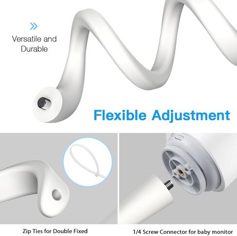 Clamp Mount Compatible with AOSU IndoorCam P1 and TP-Link Tapo MagCam Security Camera Without Tools or Wall Damage (White) in Kuwait