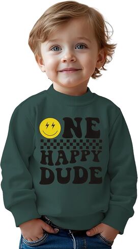 CM C & M WODRO عيد ميلاد أول من قميص SWESTSHERT طفل طفل واحد سعيد يا صاح قميص Pullover Crewneck in Saudi Arabia