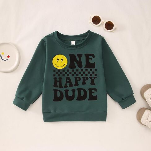 CM C & M WODRO عيد ميلاد أول من قميص SWESTSHERT طفل طفل واحد سعيد يا صاح قميص Pullover Crewneck in Saudi Arabia
