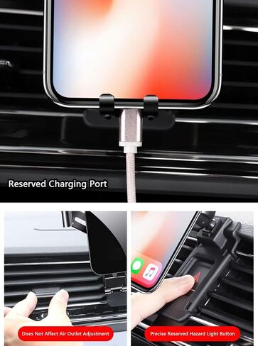 Car Phone Mount for Mitsubishi ASX 2019-2023, 360° Rotation Adjustable Holder, Secure Grip, Easy One Hand Use, Hands Free for Safe Driving, Durable Everyday Design,C Red in Saudi Arabia