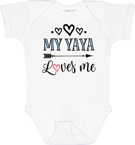 inktastic My Yaya Loves Me Grandchild Baby Bodysuit in Saudi Arabia
