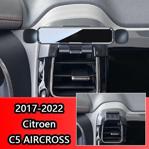 حامل هاتف السيارة لـ Citroen C5 Aircross 2017-2022 ، حامل قابل للتعديل 360 درجة ، قبضة آمنة ، سهلة الاستخدام ، خالية من اليدين للقيادة الآمنة ، التصميم اليومي المتين ، C Red in Kuwait