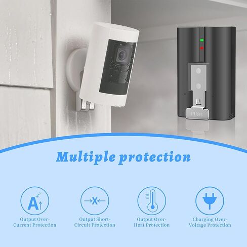 V4 6040mAh بطارية لقرار الباب الحلقي 2/3/3 Plus ،/4 ، Battery Doorbell Plus ، stick up cam ، stick up cam pro ، spotlight cam ، spotlight cam plus ، spotlight cam pro ، peaphole cam in Kuwait