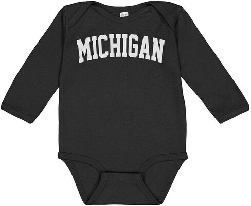 TATY Kids Michigan College Style Long Sleeve Baby Infant Bodysuit in Saudi Arabia