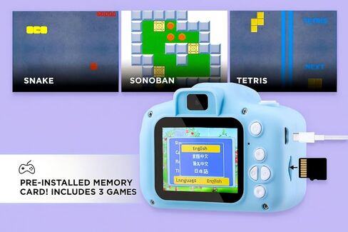 الكاميرا الرقمية للأطفال مع شاشة LCD ، 1080 بكسل الصور والفيديو ، كاميرا لعبة مقاومة للصدمات للبنين والبنات ، تشمل حزام USB شحن الكابلات والرقبة - (وردي) in Kuwait