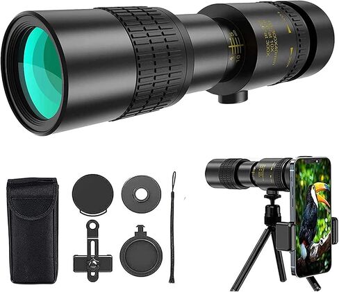 4K 10-30x4000 Zoom Monocular with Bak4 Prism Dual Focus Powerful Compact Waterproof Monocular Telescope for Adults Hiking Camping Bird Watching in Saudi Arabia