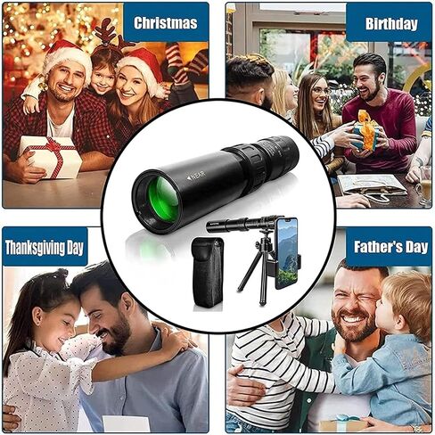 4K 10-30x4000 Zoom Monocular with Bak4 Prism Dual Focus Powerful Compact Waterproof Monocular Telescope for Adults Hiking Camping Bird Watching in Saudi Arabia