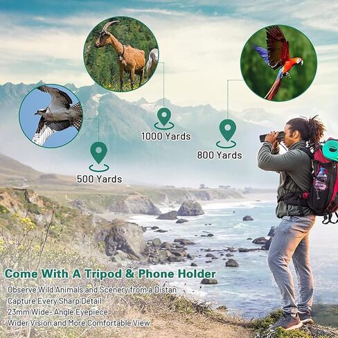 4K 10-30x4000 Zoom Monocular with Bak4 Prism Dual Focus Powerful Compact Waterproof Monocular Telescope for Adults Hiking Camping Bird Watching in Saudi Arabia