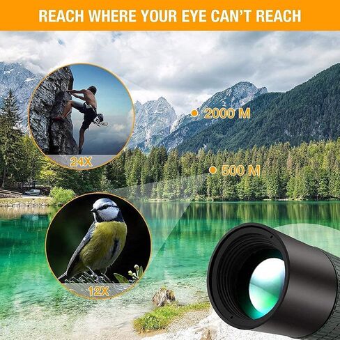 24x30 Monocular Telescope,8X-24X Dual Focus Optics Zoom Telescope,Retractable Portable Monocular for Birdwatching, Traveling, Outdoors, Sightseeing, Sport in Saudi Arabia