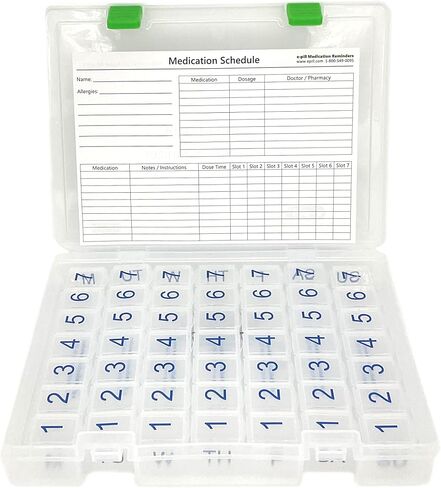 e-Pill 7 Times a Day x 7 Day Weekly Pill Organizer, Vitamin and Medicine Pillbox with Clear Case in Saudi Arabia