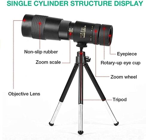 4K 10 300x40mm Super Teapto Zoom Telescope Monocular Telectable جديد ، Telescope Telescope مقاوم للماء للطيور أحادي العين مع حامل الهاتف الذكي in Saudi Arabia